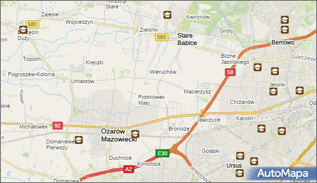 mapa Piotrkówek Duży, Piotrkówek Duży na mapie Targeo