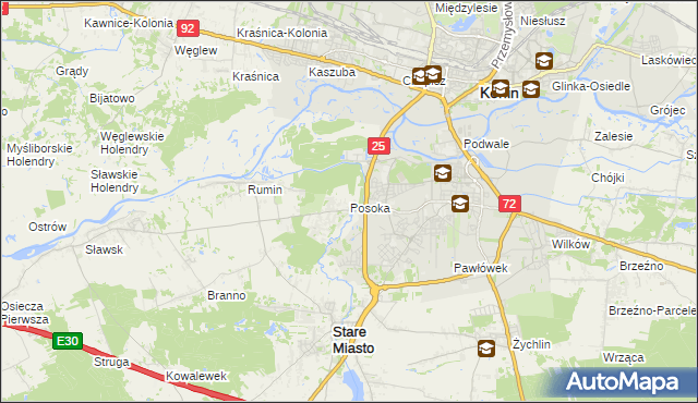 mapa Posoka gmina Stare Miasto, Posoka gmina Stare Miasto na mapie Targeo