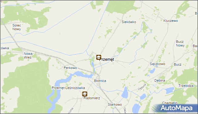 mapa Przemęt, Przemęt na mapie Targeo