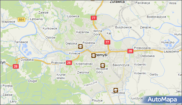 mapa Przemyśla, Przemyśl na mapie Targeo