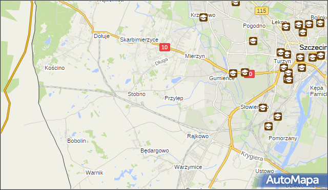 mapa Przylep, Przylep na mapie Targeo
