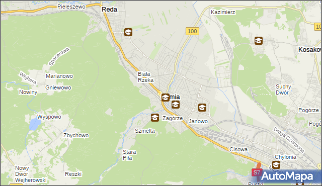 mapa Rumia, Rumia na mapie Targeo