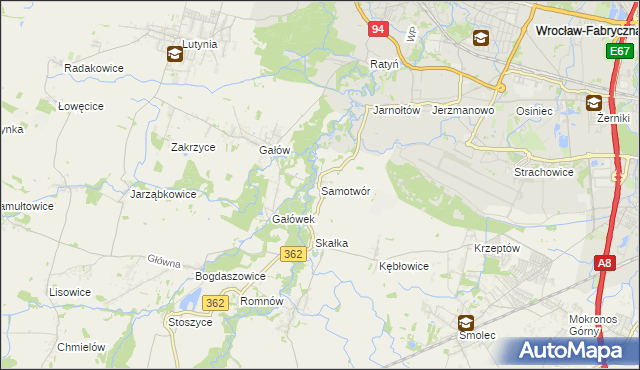 mapa Samotwór, Samotwór na mapie Targeo