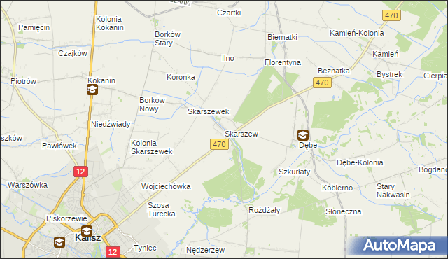 mapa Skarszew, Skarszew na mapie Targeo