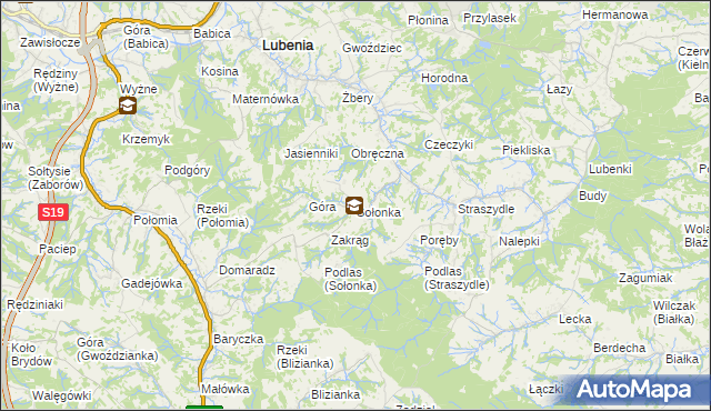 mapa Sołonka, Sołonka na mapie Targeo