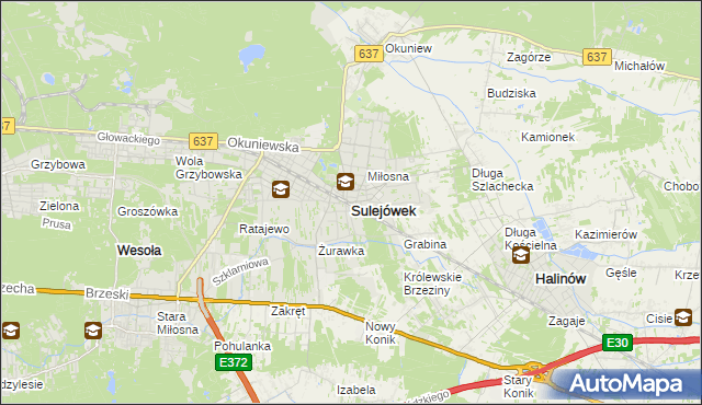 mapa Sulejówek, Sulejówek na mapie Targeo