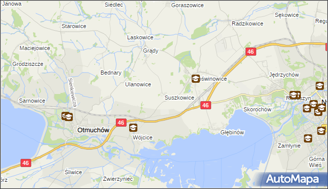 mapa Suszkowice, Suszkowice na mapie Targeo