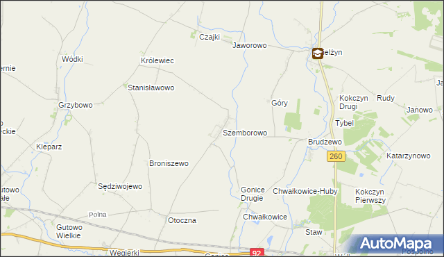 mapa Szemborowo, Szemborowo na mapie Targeo