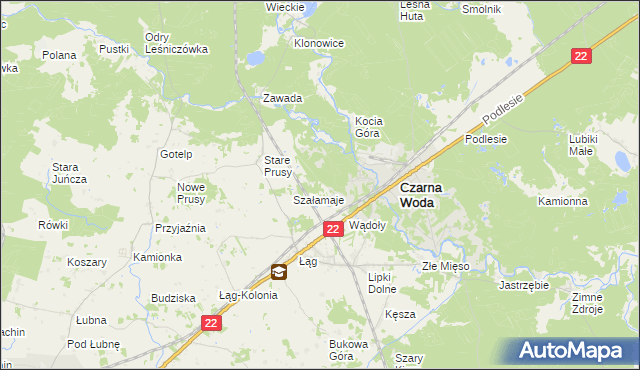 mapa Szyszkowiec, Szyszkowiec na mapie Targeo