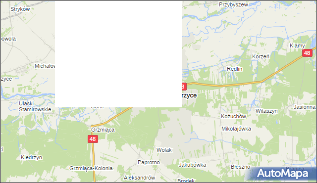mapa Wyśmierzyce, Wyśmierzyce na mapie Targeo