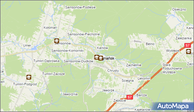 mapa Zagnańsk, Zagnańsk na mapie Targeo