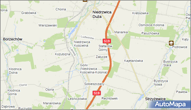 mapa Załucze, Załucze na mapie Targeo