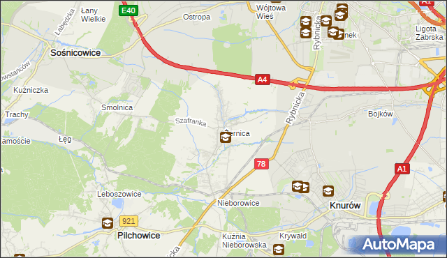mapa Żernica, Żernica na mapie Targeo