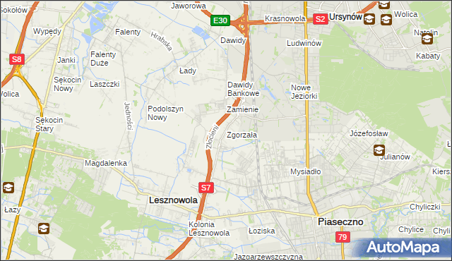 mapa Zgorzała, Zgorzała na mapie Targeo