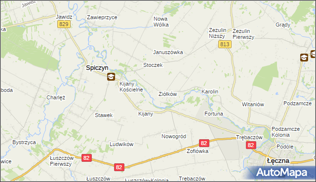 mapa Ziółków, Ziółków na mapie Targeo