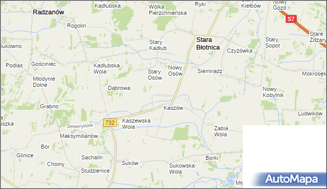 mapa Tursk gmina Stara Błotnica, Tursk gmina Stara Błotnica na mapie Targeo