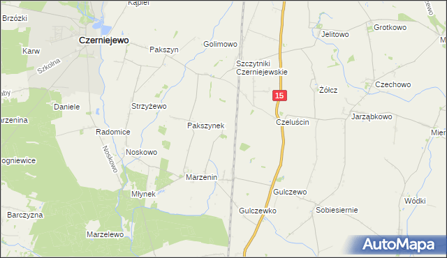 mapa Kawęczyn gmina Września, Kawęczyn gmina Września na mapie Targeo