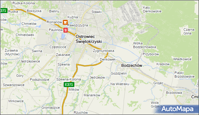mapa Denkówek, Denkówek na mapie Targeo