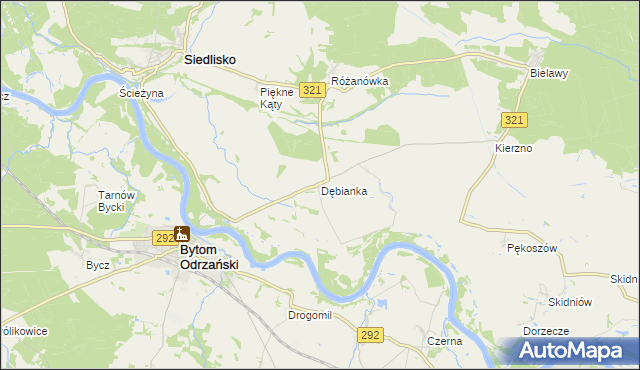 mapa Dębianka, Dębianka na mapie Targeo