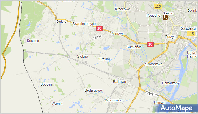 mapa Przylep, Przylep na mapie Targeo