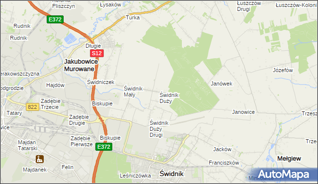 mapa Świdnik Duży, Świdnik Duży na mapie Targeo