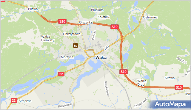 mapa Wałcz, Wałcz na mapie Targeo