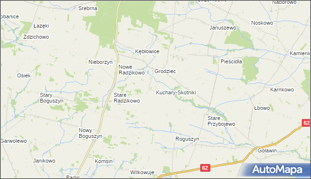 mapa Kuchary-Skotniki, Kuchary-Skotniki na mapie Targeo