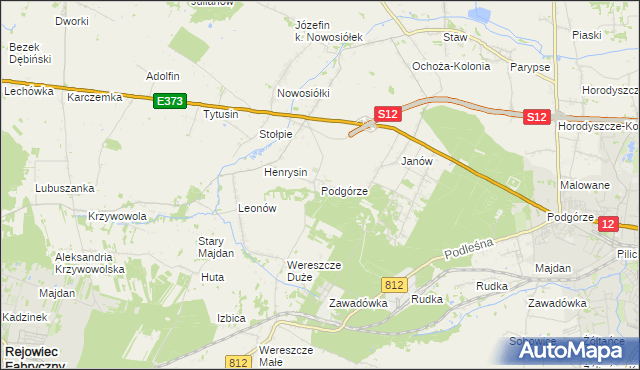 mapa Podgórze gmina Chełm, Podgórze gmina Chełm na mapie Targeo