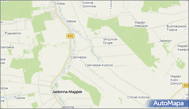 mapa Skrzynice Pierwsze, Skrzynice Pierwsze na mapie Targeo