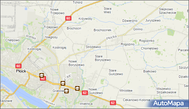 mapa Stare Boryszewo, Stare Boryszewo na mapie Targeo