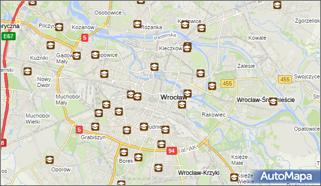 mapa Wrocławia, Wrocław na mapie Targeo