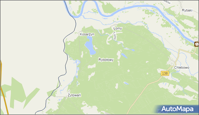 mapa Rybołowy, Rybołowy na mapie Targeo