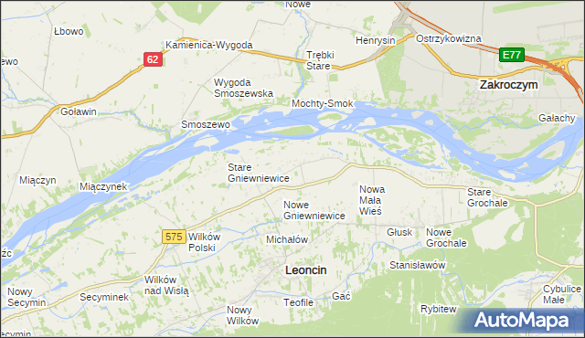 mapa Mała Wieś przy Drodze, Mała Wieś przy Drodze na mapie Targeo