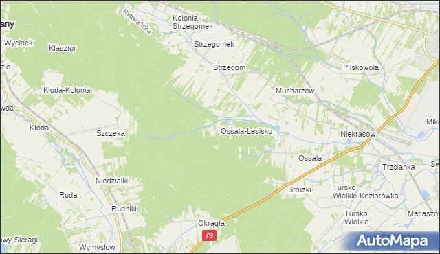 mapa Ossala-Lesisko, Ossala-Lesisko na mapie Targeo