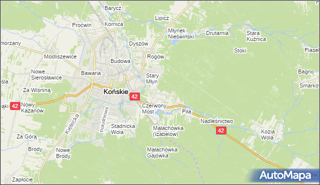 mapa Koczwara, Koczwara na mapie Targeo