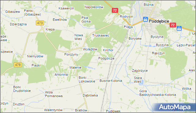 mapa Podgórcze, Podgórcze na mapie Targeo