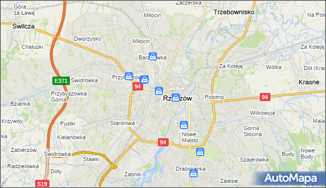 mapa Rzeszów, Rzeszów na mapie Targeo