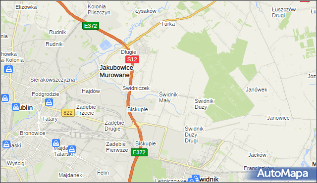mapa Świdnik Mały, Świdnik Mały na mapie Targeo