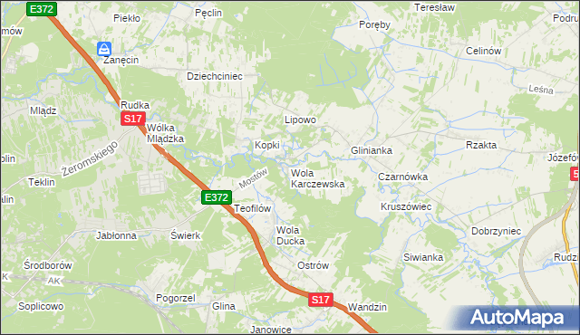 mapa Wola Karczewska, Wola Karczewska na mapie Targeo