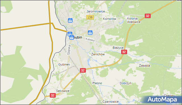 mapa Żenichów, Żenichów na mapie Targeo