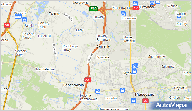 mapa Zgorzała, Zgorzała na mapie Targeo