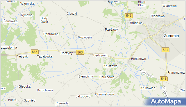 mapa Będzymin, Będzymin na mapie Targeo