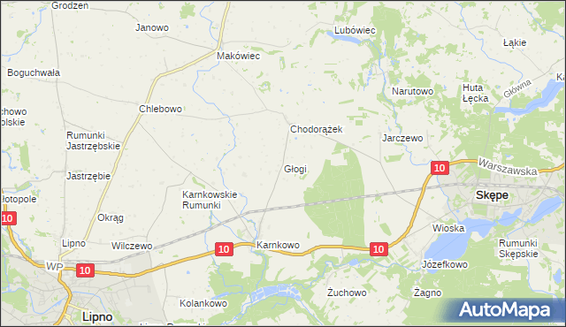 mapa Głogi, Głogi na mapie Targeo
