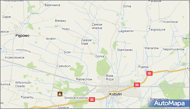 mapa Górka gmina Kobylin, Górka gmina Kobylin na mapie Targeo