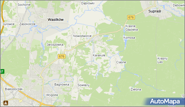 mapa Karakule, Karakule na mapie Targeo