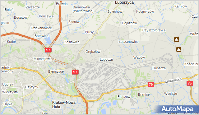 mapa Lubocza, Lubocza na mapie Targeo