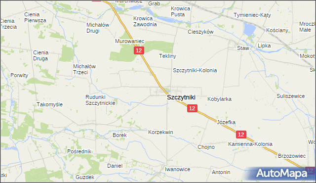 mapa Popów gmina Szczytniki, Popów gmina Szczytniki na mapie Targeo