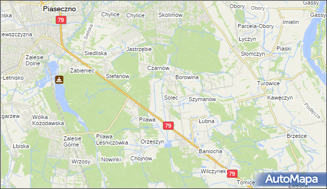 mapa Solec gmina Góra Kalwaria, Solec gmina Góra Kalwaria na mapie Targeo