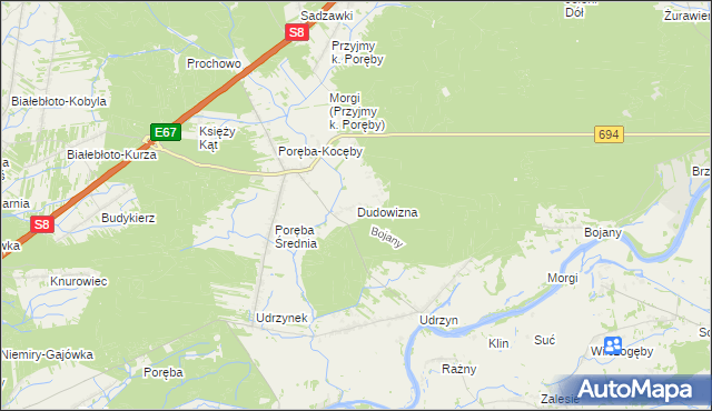 mapa Dudowizna, Dudowizna na mapie Targeo