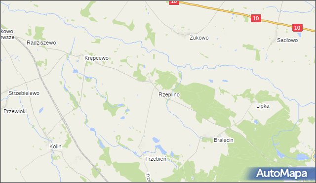 mapa Rzeplino, Rzeplino na mapie Targeo